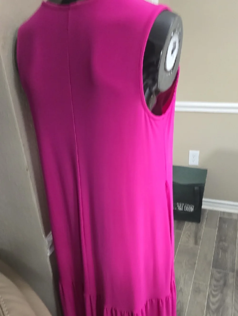 Tiana B. Hot Pink Sleeveless Maxi Dress - Picture 4 of 4
